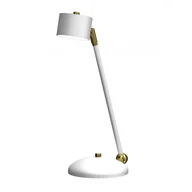 Lampy stojące - Czarno-złota lampka biurkowa z abażurem - 4X N021 R8-C45 - miniaturka - grafika 1