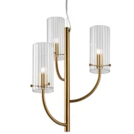 Lampy sufitowe - Lampa wisząca potrójna Arco MOD223PL-03BS zwis do sypialni mosiądz - miniaturka - grafika 1