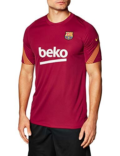 Nike Męska koszulka FCB M NK BRT STRK Top SS, szlachetna czerwona/szlachetna czerwona/Amarillo/(Amarillo) (pełna spon-plyr), 2XL