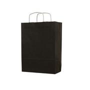Opakowania i torebki na prezenty - Torebka prezentowa, 240x100x320mm, czarna - miniaturka - grafika 1