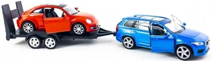 Autko Resorak 3W1 Volvo Xc90 Volkswagen Beetle Laweta Samochodowa Auta 1:34 - Samochody i pojazdy dla dzieci - miniaturka - grafika 1