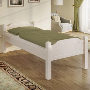 TARTAK MEBLE Łóżko LIVA SENIOR TARTAK MEBLE drewniane Rozmiar 140x200 Wybarwienie Białe PS2573_65650 - Łóżka - miniaturka - grafika 1
