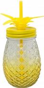 Kubki - Kubek Słoik Ze Słomką Ananas 450Ml Do Soku Drinka - miniaturka - grafika 1