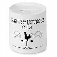 Skarbonki - SKARBONKA DLA LISTONOSZA NAJLEPSZY NA WSI PREZENT z Nadrukiem ze Zdjęciem - miniaturka - grafika 1