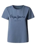 Koszulki i topy damskie - Pepe Jeans Koszulka "Val" w kolorze niebieskim - miniaturka - grafika 1