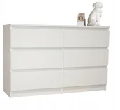 Komody - Komoda 100 CM Coco, Szafka, Salon Biała 6 Szuflad - miniaturka - grafika 1