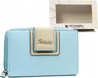 Portfele - Peterson Skórzany portfel damski na zatrzask i suwak - Peterson NoSize - miniaturka - grafika 1