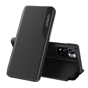 Eco Leather View Case elegancki futerał etui z klapką i funkcją podstawki Xiaomi Redmi Note 11 Pro+ 5G (China) / 11 Pro 5G (China) / Mi11i HyperCharge / Poco X4 NFC 5G czarny - Etui i futerały do telefonów - miniaturka - grafika 1