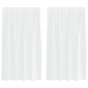 Zasłony - vidaXL Zasłony z zasłonami 2 pcs Biały 140 x 140 cm Poliester - miniaturka - grafika 1