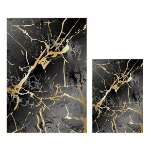 Zestaw 2 czarnych dywaników łazienkowych Mila Home Marble - Dywaniki łazienkowe - miniaturka - grafika 1