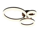 Lampy sufitowe - SCOPE R63601332 lampa sufitowa trzy czarne ringi fi 13cm, 23cm i 33cm LED 32W 3000K - miniaturka - grafika 1