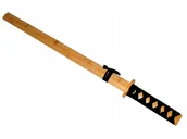 Zabawki i gry sportowe - BEZPIECZNY Drewniany Miecz Rekwizyt Dla Rycerza 72 cm KATANA SAMURAJ - miniaturka - grafika 1
