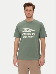 New Balance T-Shirt MT51924 Zielony Relaxed Fit - Koszulki męskie - miniaturka - grafika 1