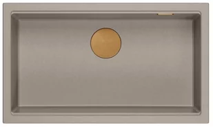 QUADRON Zlewozmywak (76x44) DASH 110 szarobeżowy, elementy miedziane HQD7644U4_PVDC1_U - Zlewozmywaki QUADRON Zlewozmywak (76x44) DASH 110 szarobeżowy, elementy miedziane HQD7644U4_PVDC1_U - Zlewozmywaki - miniaturka - grafika 1