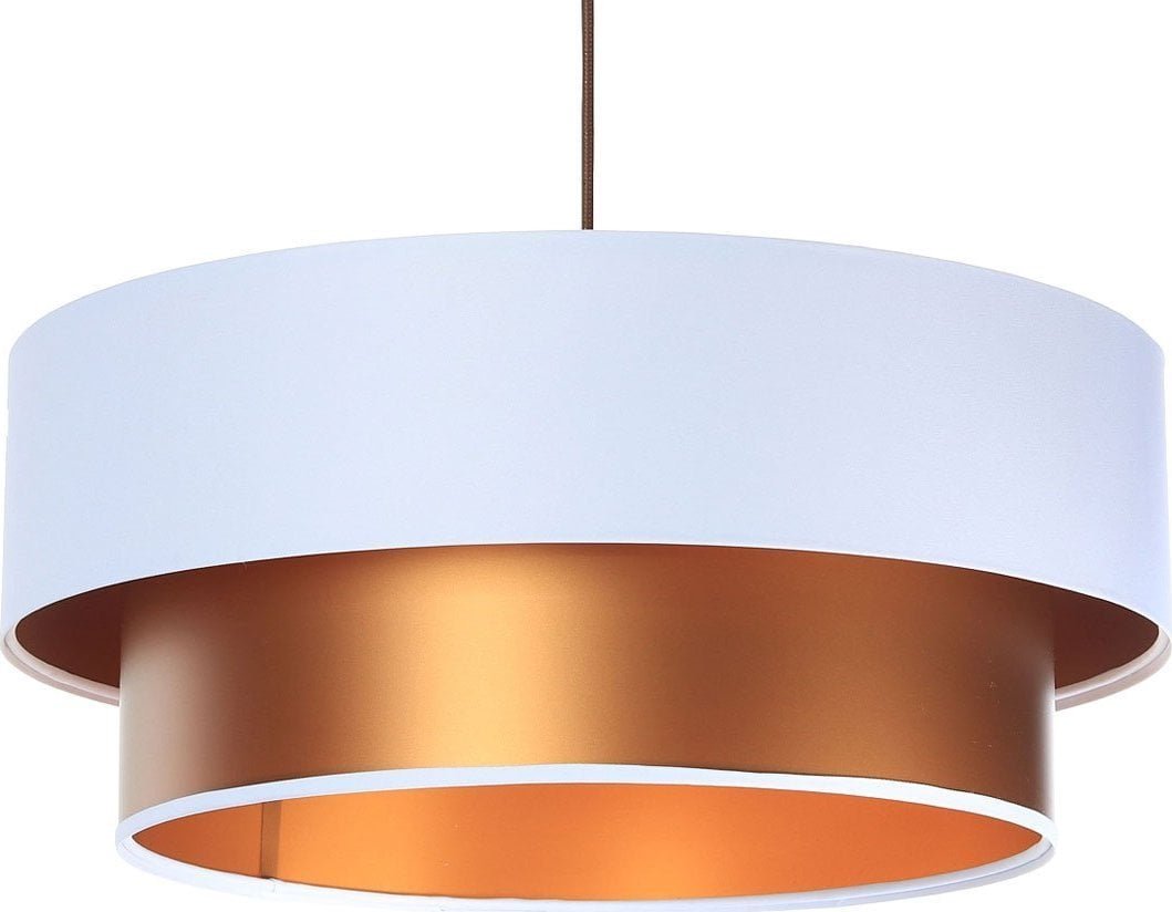 Lampa wisząca Lumes Miedziano-biała duża lampa wisząca glamour - S420-Veda