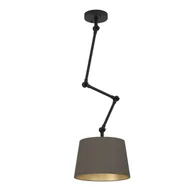 Oprawy, klosze i abażury - Lampa sufitowa PISTUNIO E27 - czarny/brązowy - miniaturka - grafika 1