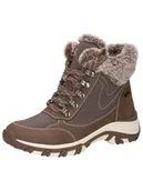 Kozaki damskie - Caprice Damskie ciepłe buty 9-26223-43, modne kozaki, taupe Comb, 37 EU, Taupe Comb, 37 EU - miniaturka - grafika 1