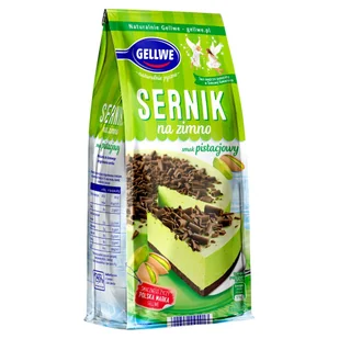 Gellwe Sernik na zimno o smaku pistacjowy 193 g - Dodatki do ciast w proszku - miniaturka - grafika 1