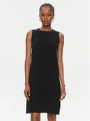 Sukienki - Calvin Klein Sukienka dzianinowa Extra Fine Wool Shift Dress K20K206899 Czarny Regular Fit - miniaturka - grafika 1