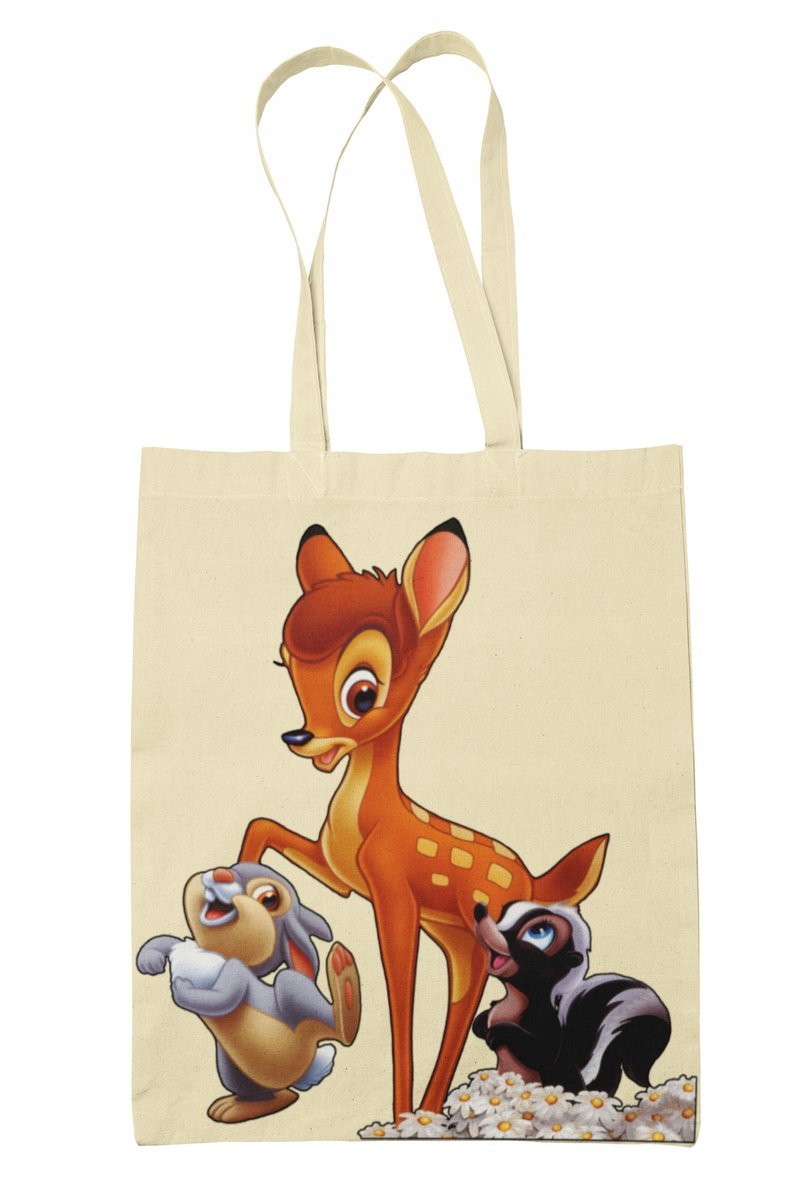 Torba Shopper-Materiałowa-Na Ramie-Bambi-Prezent