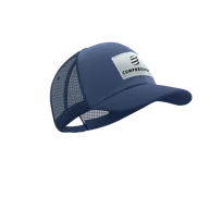 Czapki i chusty sportowe męskie - COMPRESSPORT Czapka z daszkiem TRUCKER 6P CAP indigo - miniaturka - grafika 1