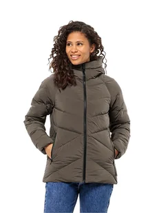 Jack Wolfskin Kurtka puchowa w kolorze jasnobrązowym - Kurtki damskie - miniaturka - grafika 1