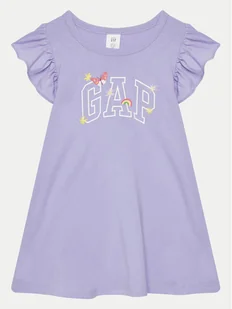Gap Sukienka codzienna 744470-01 Fioletowy Regular Fit - Sukienki i spódniczki dla dziewczynek - miniaturka - grafika 1