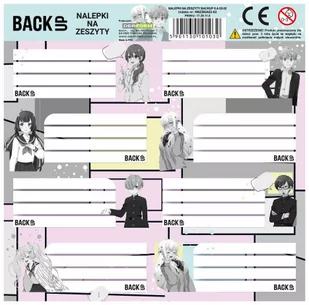 Derform, Backup Manga, Naklejki Na Zeszyty - Szkolne artykuły papiernicze - miniaturka - grafika 1