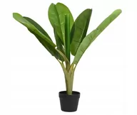 Sztuczne kwiaty - Bananowiec drzewko w doniczce sztuczne dekoracyjne 75x50 cm - miniaturka - grafika 1