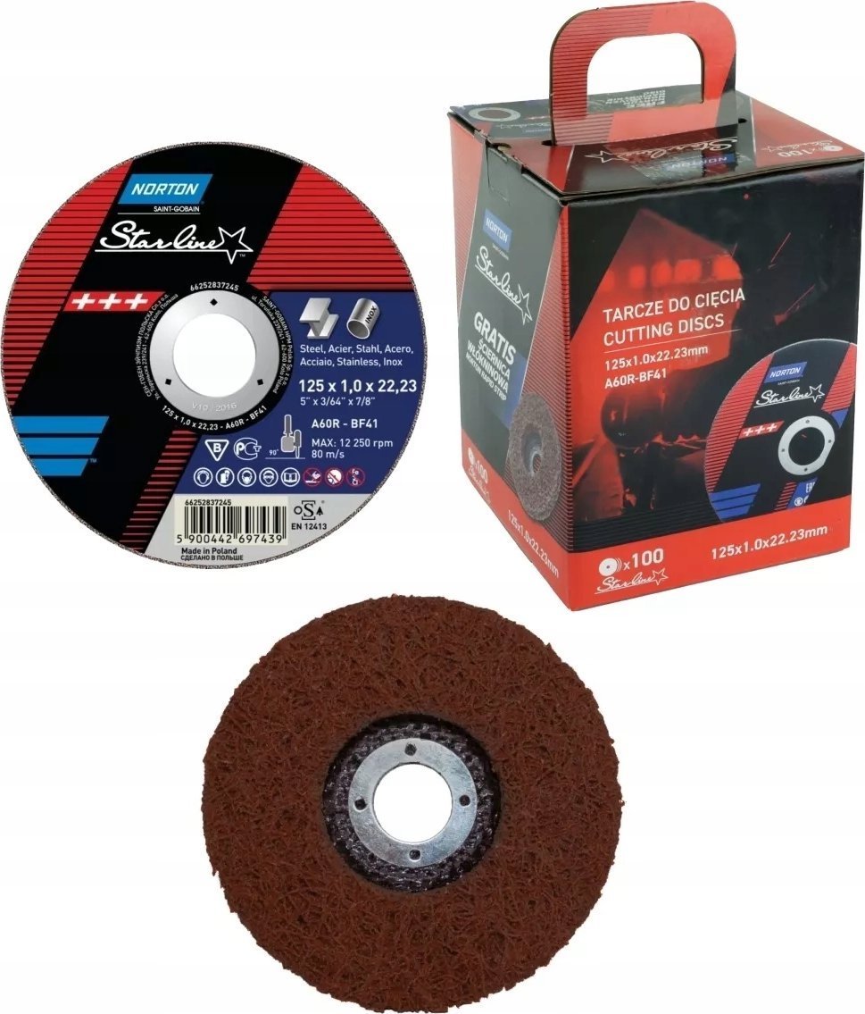 Symantec Norton NORTON TARCZA.STARLINE 125mmx1,0/100szt WIADERKO+ŚCIERNICA WŁÓKNINOWA