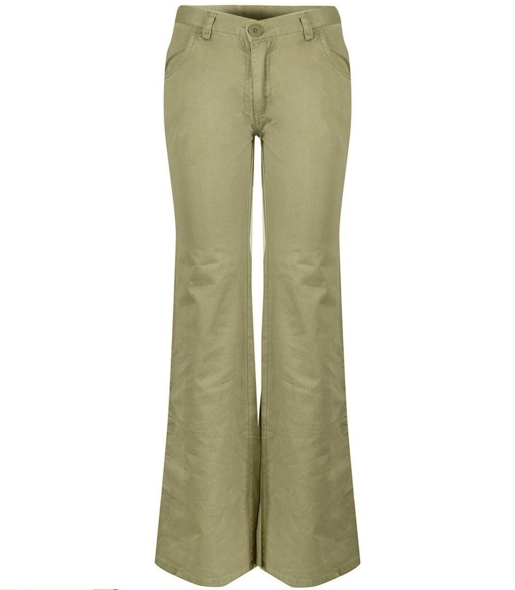 Damskie bojówki niski stan dzwony denim haft-L