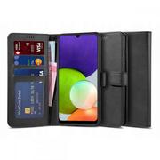 Etui i futerały do telefonów - Tech-Protect Etui Wallet "2" do Samsung Galaxy A22 5G Black - miniaturka - grafika 1