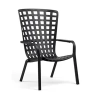 Fotele - D2.Design Fotel z podłokietnikami Folio antracyt 200599 - miniaturka - grafika 1