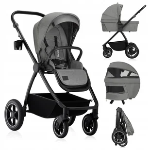 W��zek wielofunkcyjny 2w1 spacer��wka + gondola XL materac LIONELO MERIL 2IN1 - Wózki dziecięce - miniaturka - grafika 1