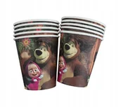 Dekoracje i nakrycia stołu na imprezę - Kubeczki Papierowe MASZA I NIEDŹWIEDŹ - 10szt - miniaturka - grafika 1