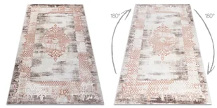 Dywan CORE W9797 Ramka, Rozeta - Strukturalny, dwa poziomy runa, beż / róż beżowy 80x150 cm - Dywany - miniaturka - grafika 1