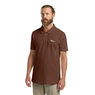 Koszulki męskie - Koszulka polo męska Jack Wolfskin ESSENTIAL POLO M Dark Rust - S - miniaturka - grafika 1