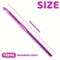 Rękodzieło - TEMU 12 sztuk aluminium haczyki do rozmazywania, 4,5/5,5/, haczyki do rozmazywania w dużych ilościach igły do rozmazywania do rozmazywania przędzy, - miniaturka - grafika 1