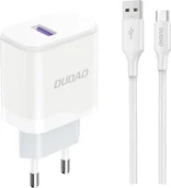 Ładowarki do telefonów - Dudao A20EU 1x USB-A + kabel USB-A - USB-C - miniaturka - grafika 1