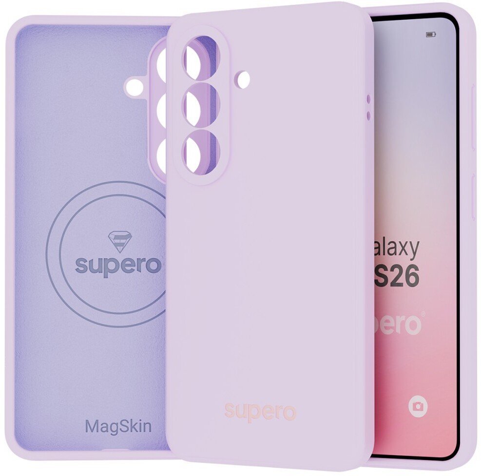 SUPERO Etui silikonowe Supero MagSkin MagSafe do Samsung Galaxy S26, fioletowe