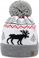 Czapki damskie - Zimowa CZAPKA Świąteczna w Renifery Woolk Alaska - miniaturka - grafika 1