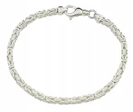 Bransolety męskie - Bransoletka Srebrna Męska Splot Królewski 3,60 mm pr 925 Grawer Gratis - miniaturka - grafika 1