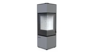 Piecyk wolnostojący Defro Home QUADROOM LOG szary - Piece wolnostojące Piecyk wolnostojący Defro Home QUADROOM LOG szary - Piece wolnostojące - miniaturka - grafika 1