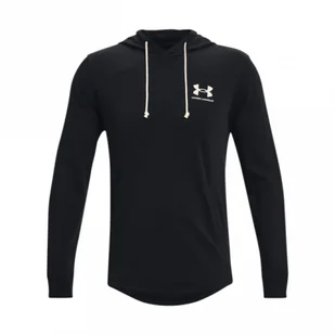 Męska bluza dresowa nierozpinana z kapturem UNDER ARMOUR UA RIVAL TERRY LC HD - czarna - Bluzy sportowe męskie - miniaturka - grafika 1