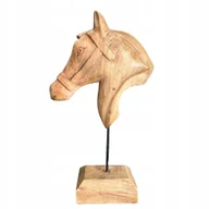 Figurki dekoracyjne - KOŃ DREWNIANY FIGURA KONIA DEKORACJA - miniaturka - grafika 1