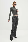 Spodnie damskie - Diesel jeansy D-POKY-S damskie high waist A14739.0CBDH - miniaturka - grafika 1