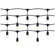Lampy ogrodowe - Girlanda oświetleniowa 20m (40 opraw) + 40 żarówek LED 1W E27 3000K - miniaturka - grafika 1