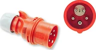 Gniazdka elektryczne - PCE Wtyk przenośny zwrotnica faz 32A 5P 7025-6 PCE - miniaturka - grafika 1