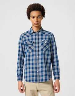 WRANGLER WESTERN INDIGO SHIRT DARK WASH 112357250 L - Koszule męskie - miniaturka - grafika 1