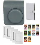 Torby fotograficzne i futerały - Zestaw 4w1 Futerał Album 96x Ramki Naklejki Do Fuji Fujifilm Instax Mini 41 / Szary - miniaturka - grafika 1